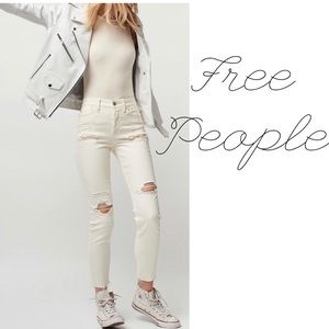 Free People Lacey Stilt Embellished Skinny Jeans